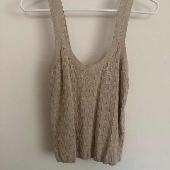 Abercrombie & Fitch Tan Textured Tank Top - Picture 1 of 3